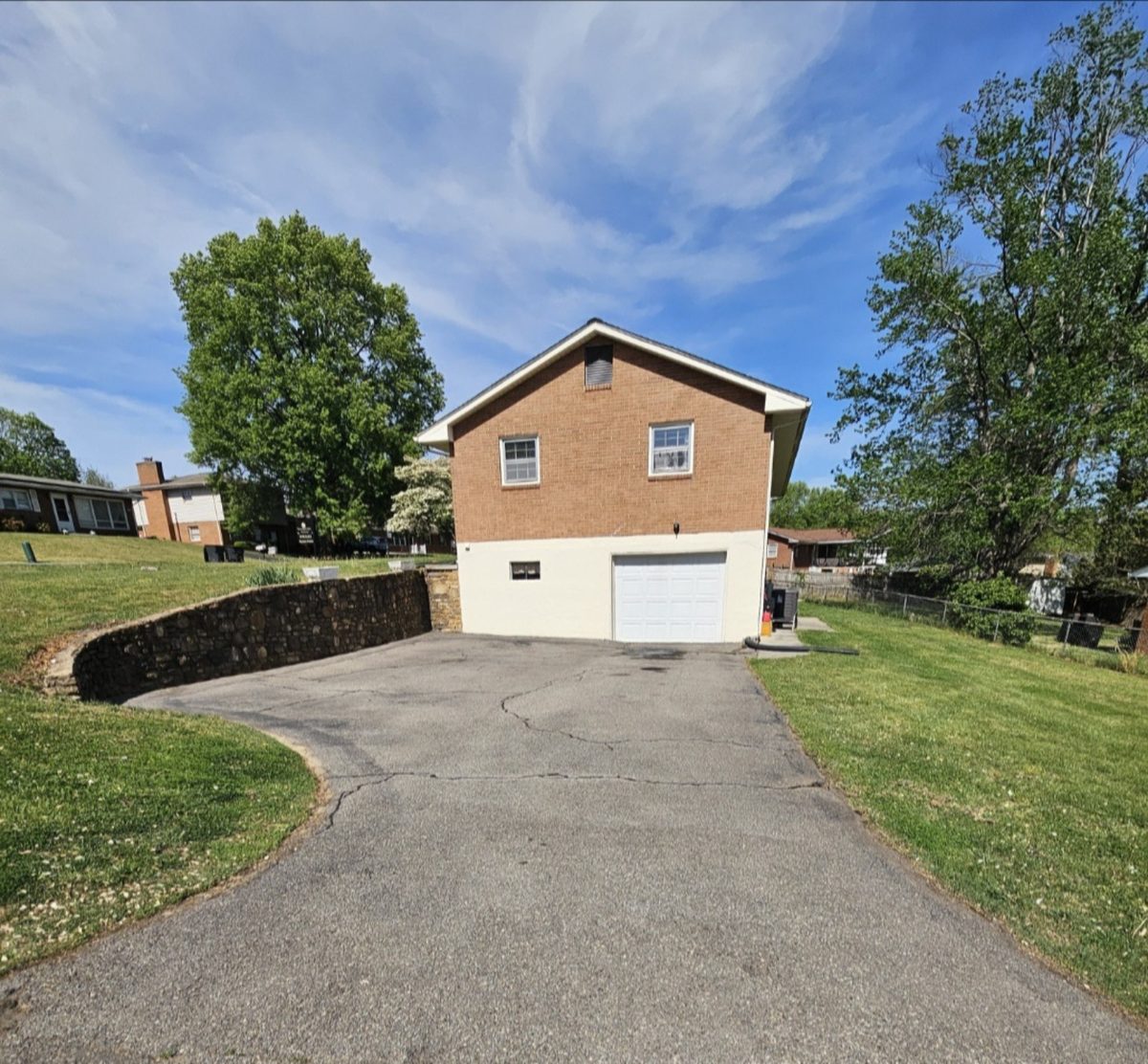 Driveway before sealcoating